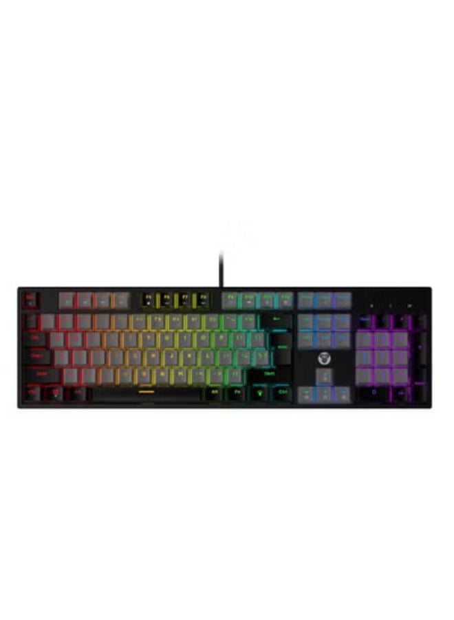 فانتيك لوحة مفاتيح ألعاب ميكانيكية كاملة Mk886 Atom بإضاءة RGB بمفاتيح حمراء ومفاتيح مزدوجة الحقن - Image 1